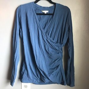 CAbi blue cross long sleeve top